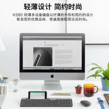 Logitech罗技K580 无线蓝牙键盘鼠标 办公游戏轻薄 黑色