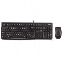 Logitech罗技MK120有线键盘鼠标套装 家用台式机电脑USB通用黑色