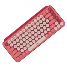 罗技POP KEYS无线机械键盘（电幻粉）游戏机械键盘