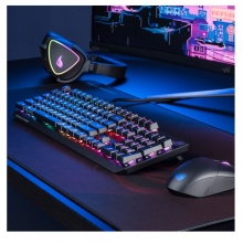 华硕ROG 游侠RX 蓝轴 机械有线游戏键盘 光学触发 RGB背光键盘 104键 黑色
