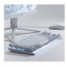 华硕ROG游侠NX TKL月耀白 冰川蓝轴 机械键盘 有线键盘 游戏键盘 84键 RGB背光