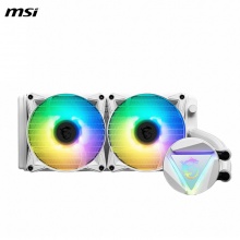 微星MAG CORELIQUID 240R V2白色 体式水冷CPU散热器ARGB神光同步
