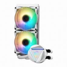 微星MAG CORELIQUID 240R V2白色 体式水冷CPU散热器ARGB神光同步