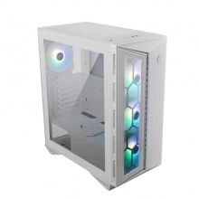 微星MPG 110R WHITE氪金枪2 白色家用游戏办公ATX机箱 全侧透明面板