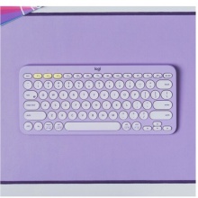 罗技 K380星暮紫键盘 蓝牙键盘 办公键盘便携 轻薄键盘