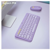 罗技 K380星暮紫键盘 蓝牙键盘 办公键盘便携 轻薄键盘