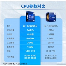 英特尔 Intel i9-13900KS 24核32线程 盒装CPU处理器