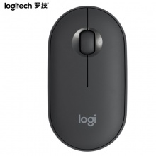 罗技LOGITECH PEBBLE 鹅卵石鼠标 无线蓝牙鼠标 办公鼠标 静音鼠标 女性鼠标 便携鼠标 对称鼠标  石墨黑
