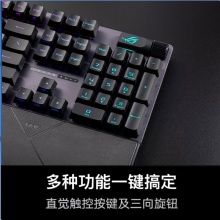 ROG 游侠2 RX PBT版 机械键盘 有线游戏键盘 RX红轴 RGB背光 键线分离 防水防尘键盘104键 黑色