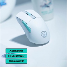 华硕(ASUS)天选游戏mini鼠标 无线三模 轻量化65g 对称手型 FPS英雄联盟LOL吃鸡鼠标 12000DPI RGB 月耀白
