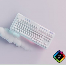 罗技（G）极光无线机械键盘 电竞游戏键盘 RGB灯效 87键三模连接 白色电脑笔记本女生 G715 GX-Tactile(类茶轴)