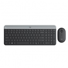 罗技（Logitech）MK470无线键鼠套装 无线键盘鼠标套装 电脑静音薄膜键盘办公差旅超薄便携紧凑 即插即用 全尺寸 MK470 黑色