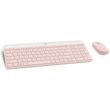 罗技（Logitech）MK470无线键鼠套装 无线键盘鼠标套装 电脑静音薄膜键盘办公差旅超薄便携紧凑 即插即用 全尺寸 MK470 茱萸粉