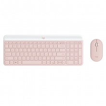 罗技（Logitech）MK470无线键鼠套装 无线键盘鼠标套装 电脑静音薄膜键盘办公差旅超薄便携紧凑 即插即用 全尺寸 MK470 茱萸粉