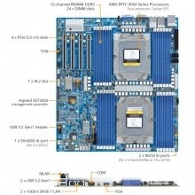 技嘉(GIGABYTE)MZ73-LM0 DDR5 AMD EPYC IPMI 双路服务器主板