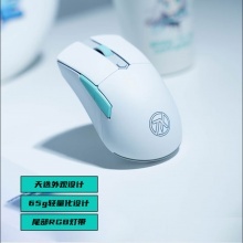 华硕(ASUS)天选游戏mini鼠标 无线三模 轻量化65g 对称手型 FPS英雄联盟LOL吃鸡鼠标 12000DPI RGB 月耀白