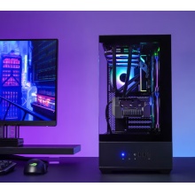 华硕(ASUS)彗星  SI-A01 海景房机箱 黑色 支持M-ATX