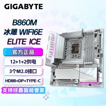 技嘉（GIGABYTE）冰雕B860M AORUS ELITE WIFI6E ICE DDR5主板
